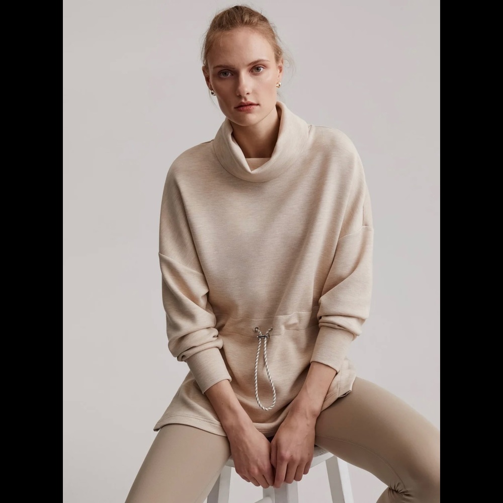 NWT VARLEY Freya Sweatshirt Light Sand Marl VAR01168